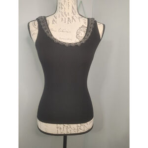 Vintage Y2K Peter Nygard Scoopneck Vest Top Size 4-6 P Black